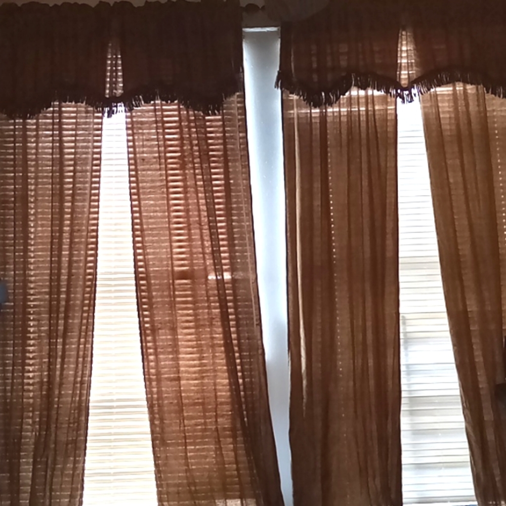 Gold fringe curtains